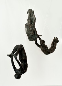 Acrobates, résine bronze