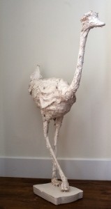 L'autruche, plaster, H: 170 cm