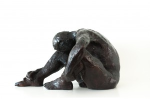 Le penseur,bronze, 23/40 cm