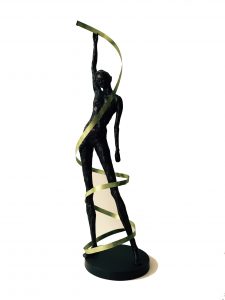 Victory, bronze, 8 limited edition, H: 80 cms, diam : 22 cms
